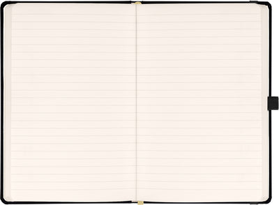Notizbuch Schwarz, liniert, 13 × 21 cm