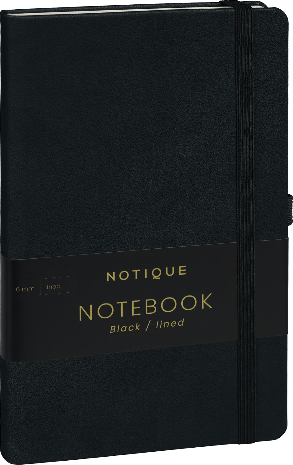 Notizbuch Schwarz, liniert, 13 × 21 cm