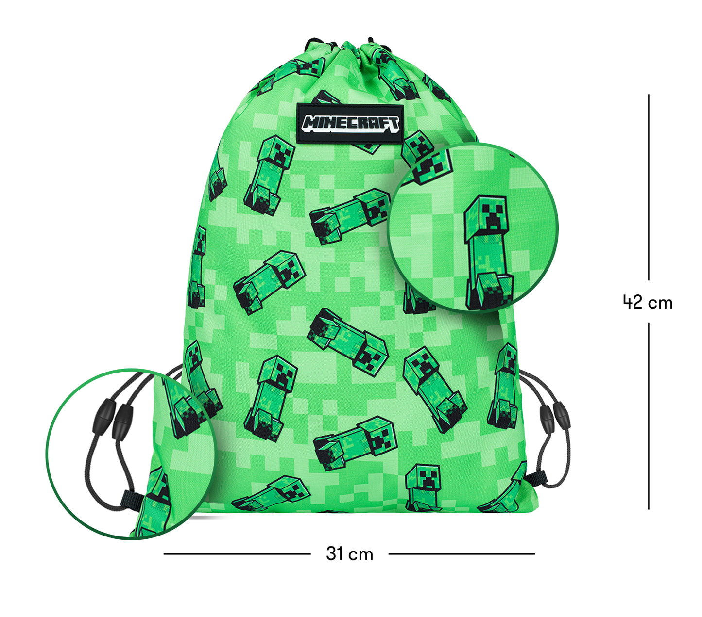 MINECRAFT 2 SET Creeper: Federtasche, Tasche