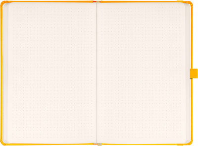 Notizbuch Gelb, gepunktet, 13 × 21 cm