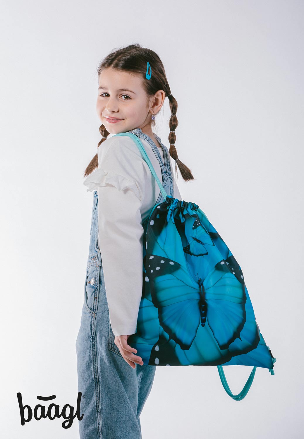 Ergo Butterfly Schulranzen-Set 5tlg: Schulranzen, Federmäppchen, Turnbeutel, Brotdose, Heftmappe