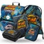 Ergo Dinosaurs World Schulranzen-Set 5tlg: Schulranzen, Federmäppchen, Turnbeutel, Brotdose, Heftmappe