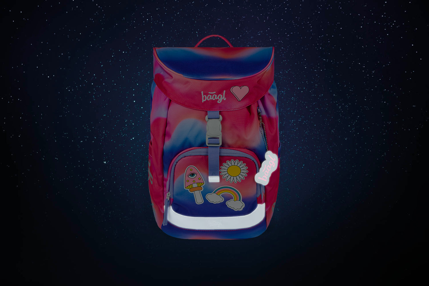 Schulrucksack Airy Rainbow Rot