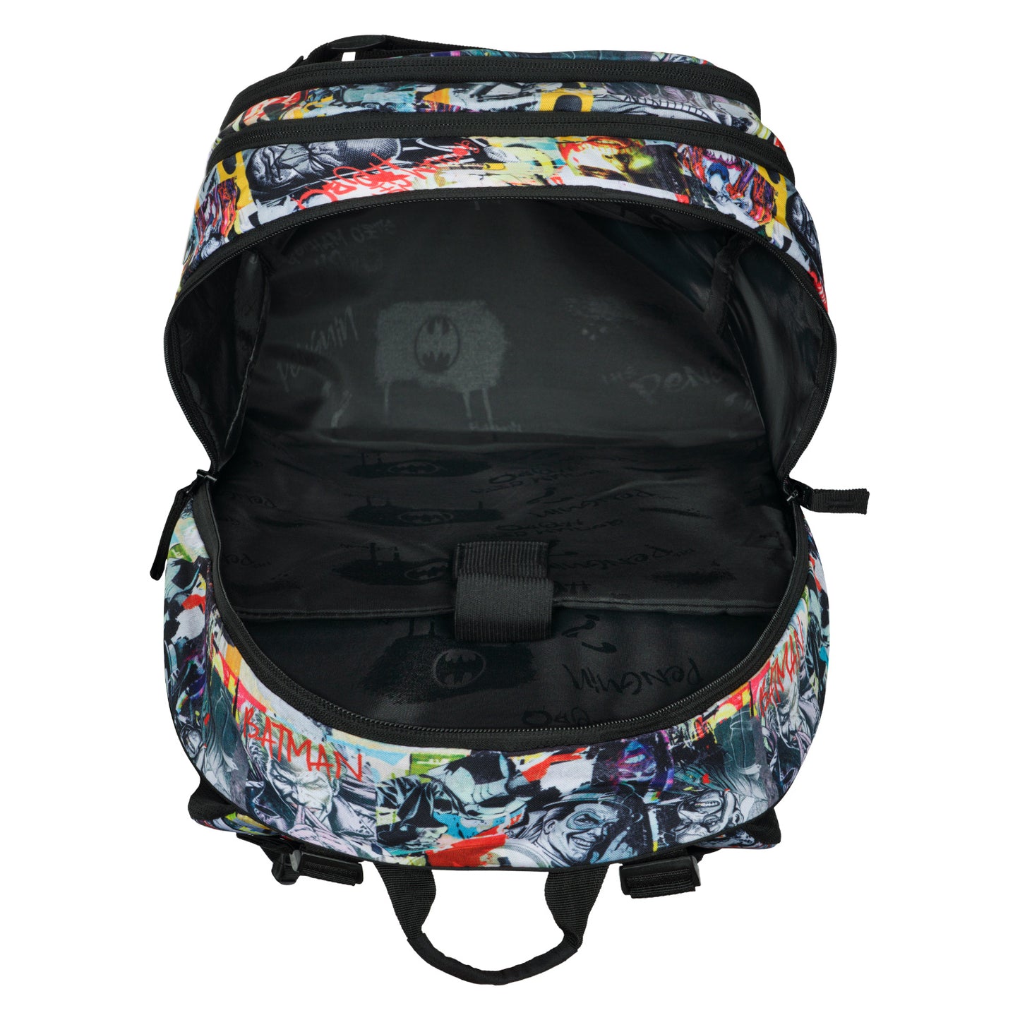 Skate Batman Comics Rucksack-Set 5tlg: Rucksack, Federmäppchen, Turnbeutel, Geldbörse, Heftmappe