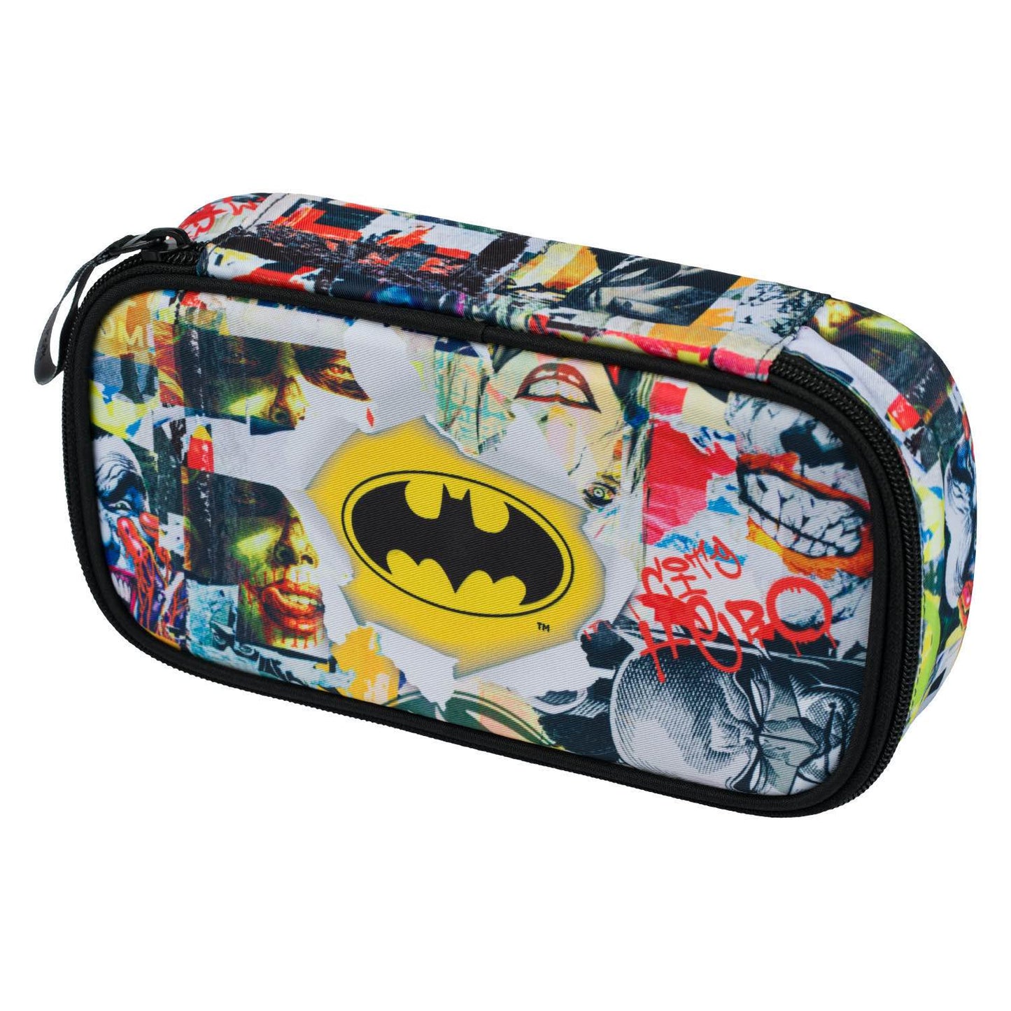 Skate Batman Comics Rucksack-Set 5tlg: Rucksack, Federmäppchen, Turnbeutel, Geldbörse, Heftmappe