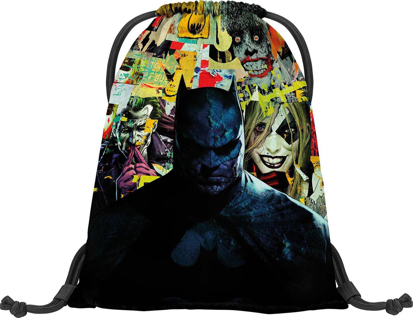 Skate Batman Comics Rucksack-Set 5tlg: Rucksack, Federmäppchen, Turnbeutel, Geldbörse, Heftmappe