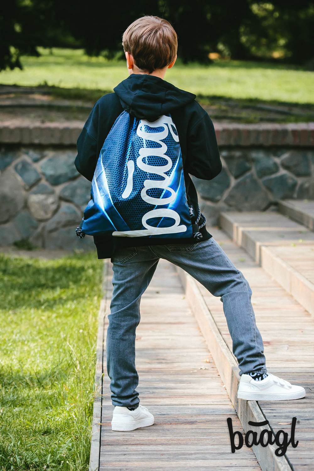 Skate Bluelight Rucksack-Set 5tlg: Rucksack, Federmäppchen, Turnbeutel, Geldbörse, Heftmappe