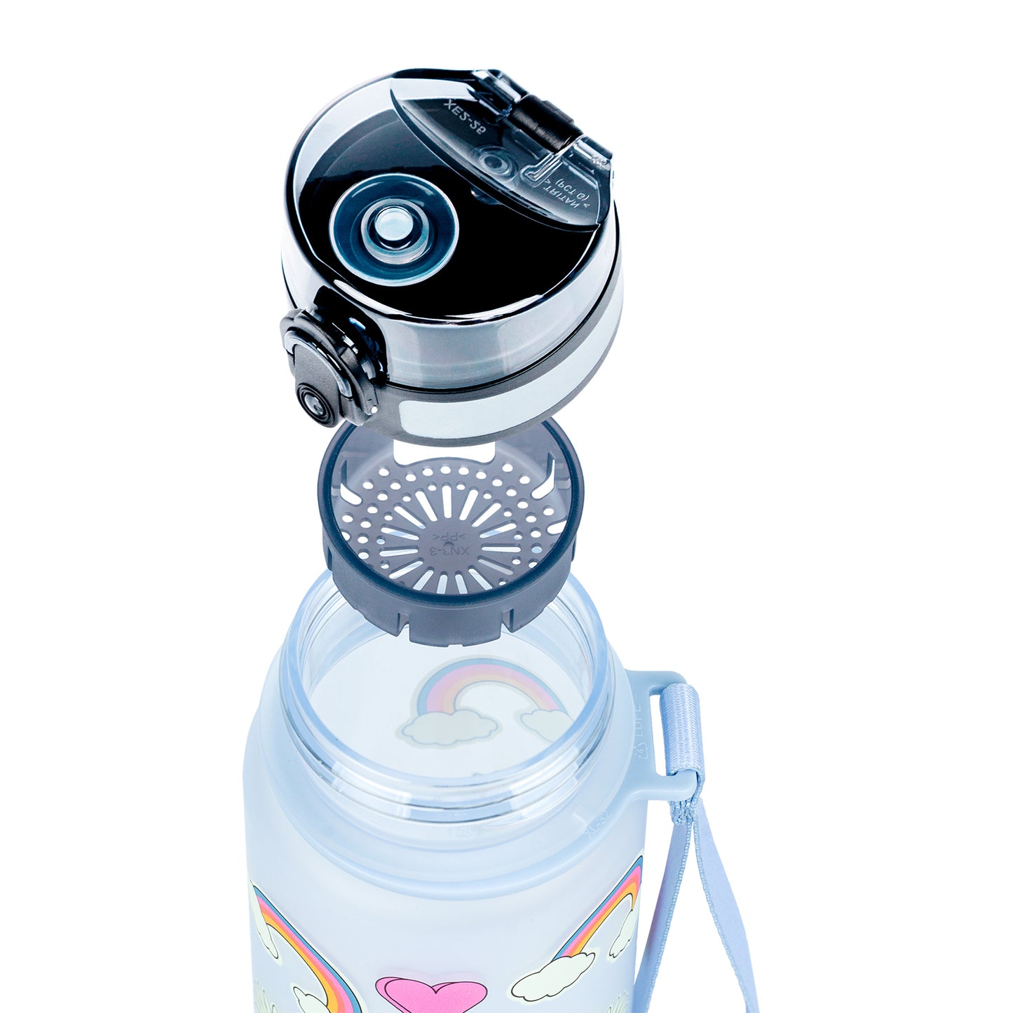 Tritan Trinkflasche Rainbow Rot, 500 ml