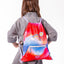 Turnbeutel mit Tasche Rainbow Rot