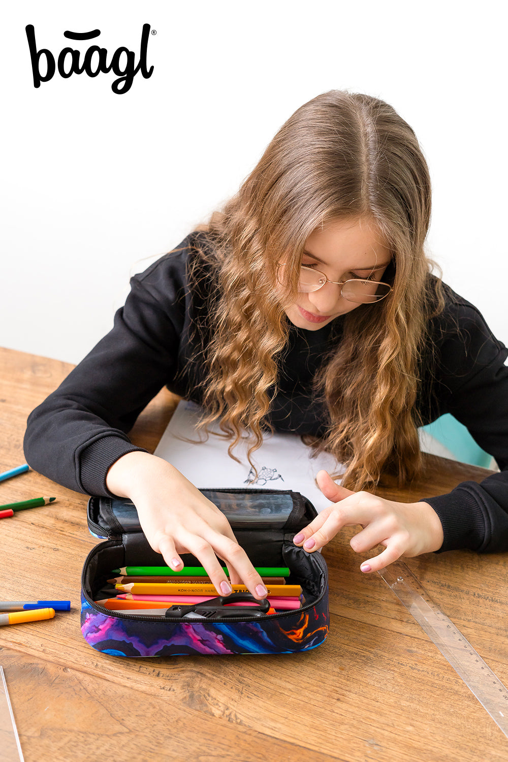 Federmäppchen Etui Marble