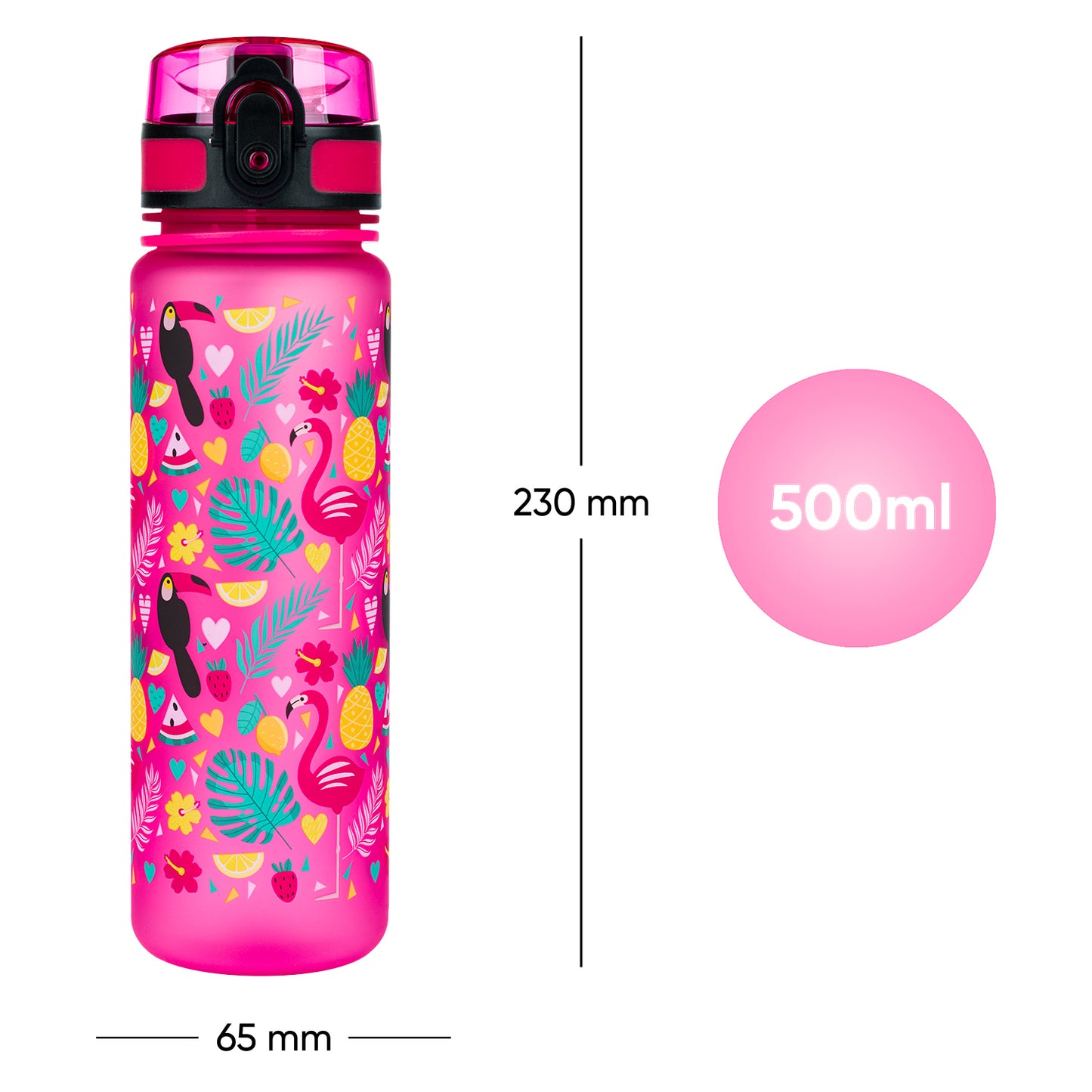 Tritan Trinkflasche Flamingos, 500 ml