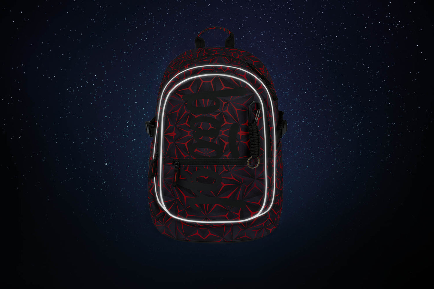 Schulrucksack Core Red Polygon