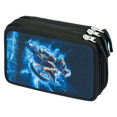 Federmäppchen 3-Fach Motorrad