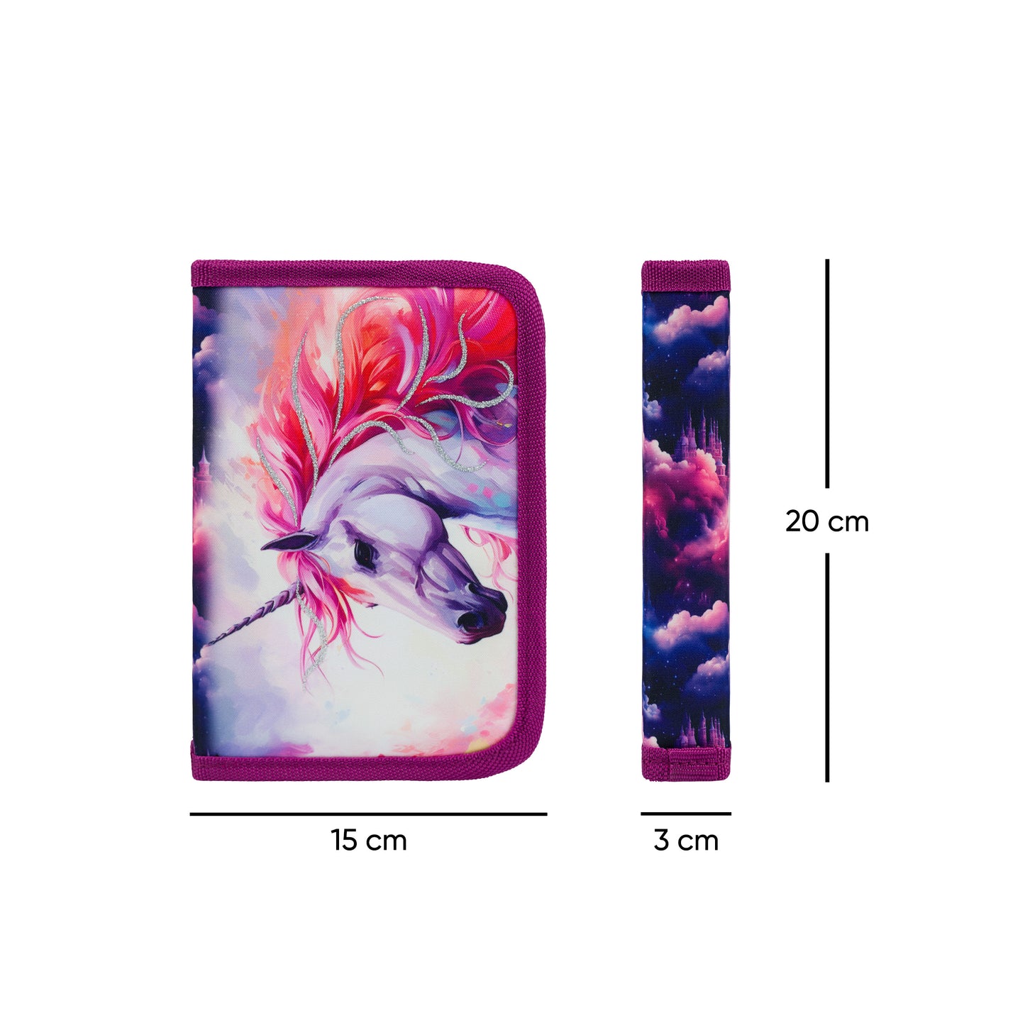 Federmäppchen 1-Fach Königliche Einhorn