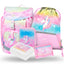 Airy Rainbow Unicorn Rucksack-Set 5tlg: Schulranzen, Federmäppchen, Turnbeutel, Geldbeutel, Brotdose