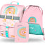 Zippy Regenbogen Rosa Schulranzen-Set 3tlg: Schulranzen, Federmäppchen, Turnbeutel