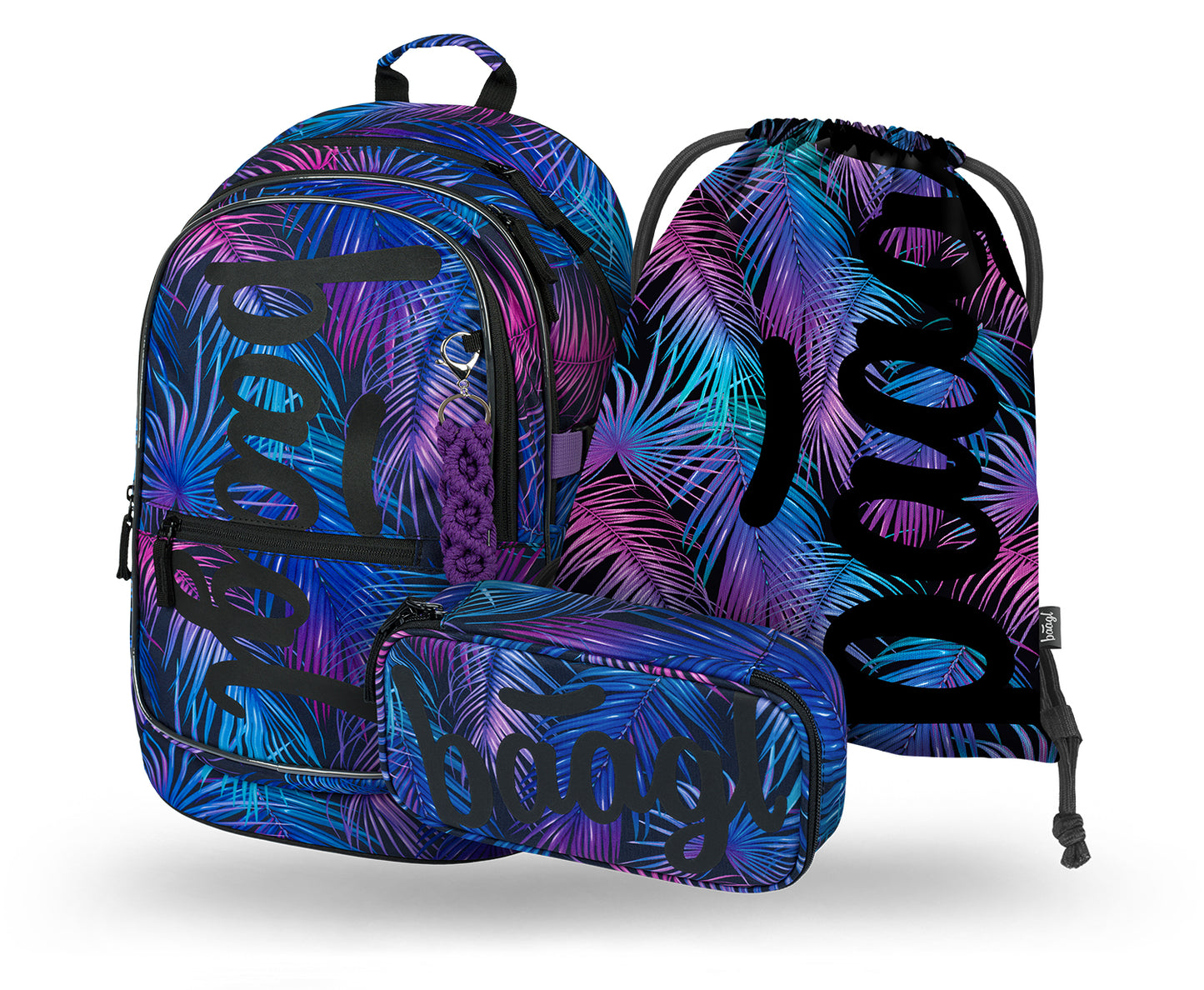 Core Palm Rucksack-Set 3tlg: Rucksack, Federmäppchen, Turnbeutel