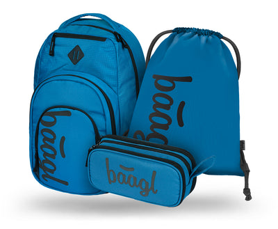 Coolmate Ocean Blue Rucksack-Set 3tlg: Rucksack, Federmäppchen, Turnbeutel