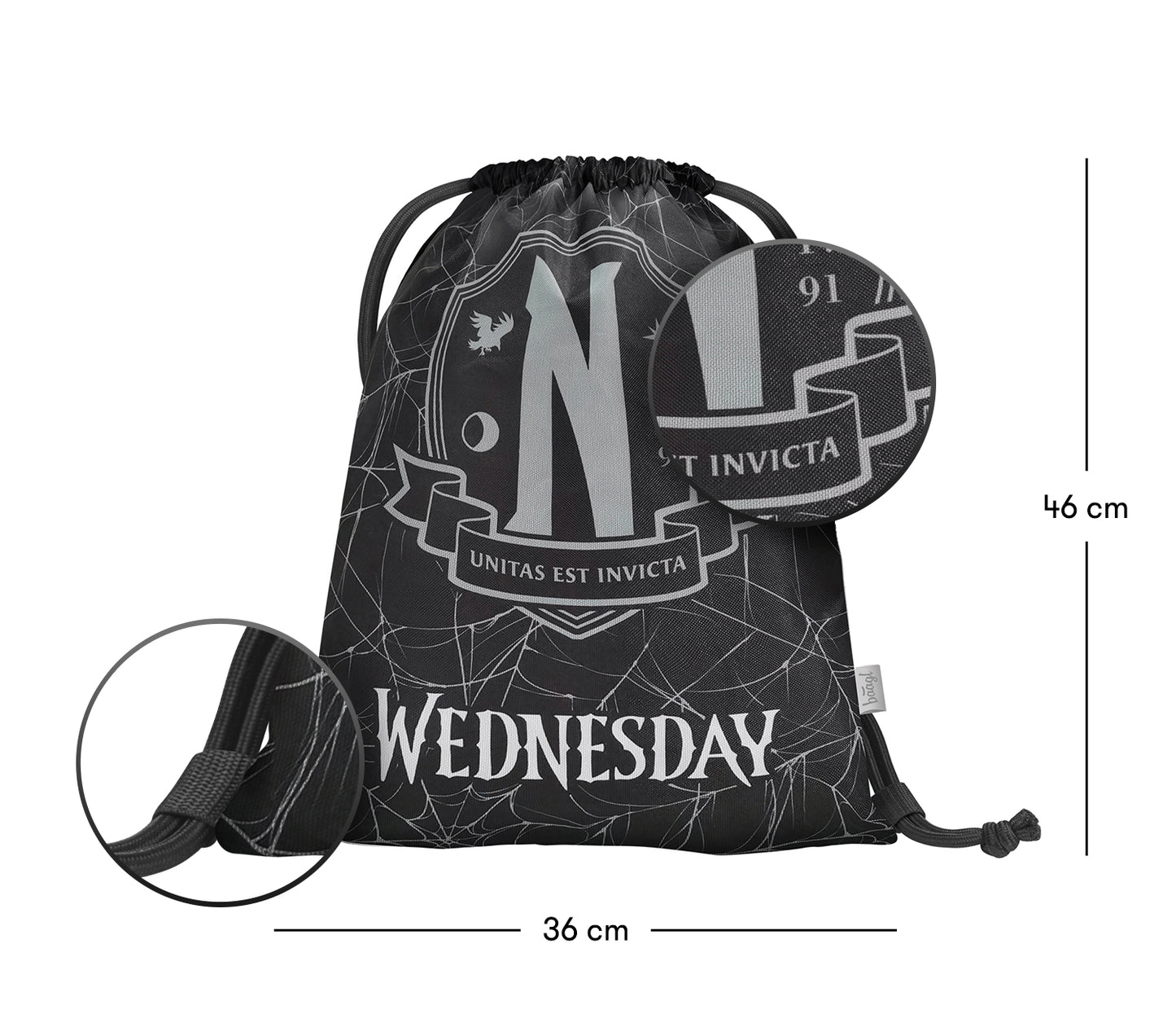 Skate Wednesday Nevermore Rucksack-Set 3tlg: Rucksack, Federmäppchen, Turnbeutel