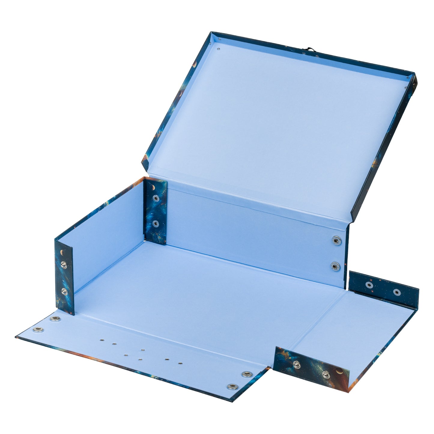 Faltkoffer mit geschmiedeten Ecken Weltraum