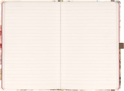 Notizbuch Puder Blumen, liniert, 13 x 21 cm