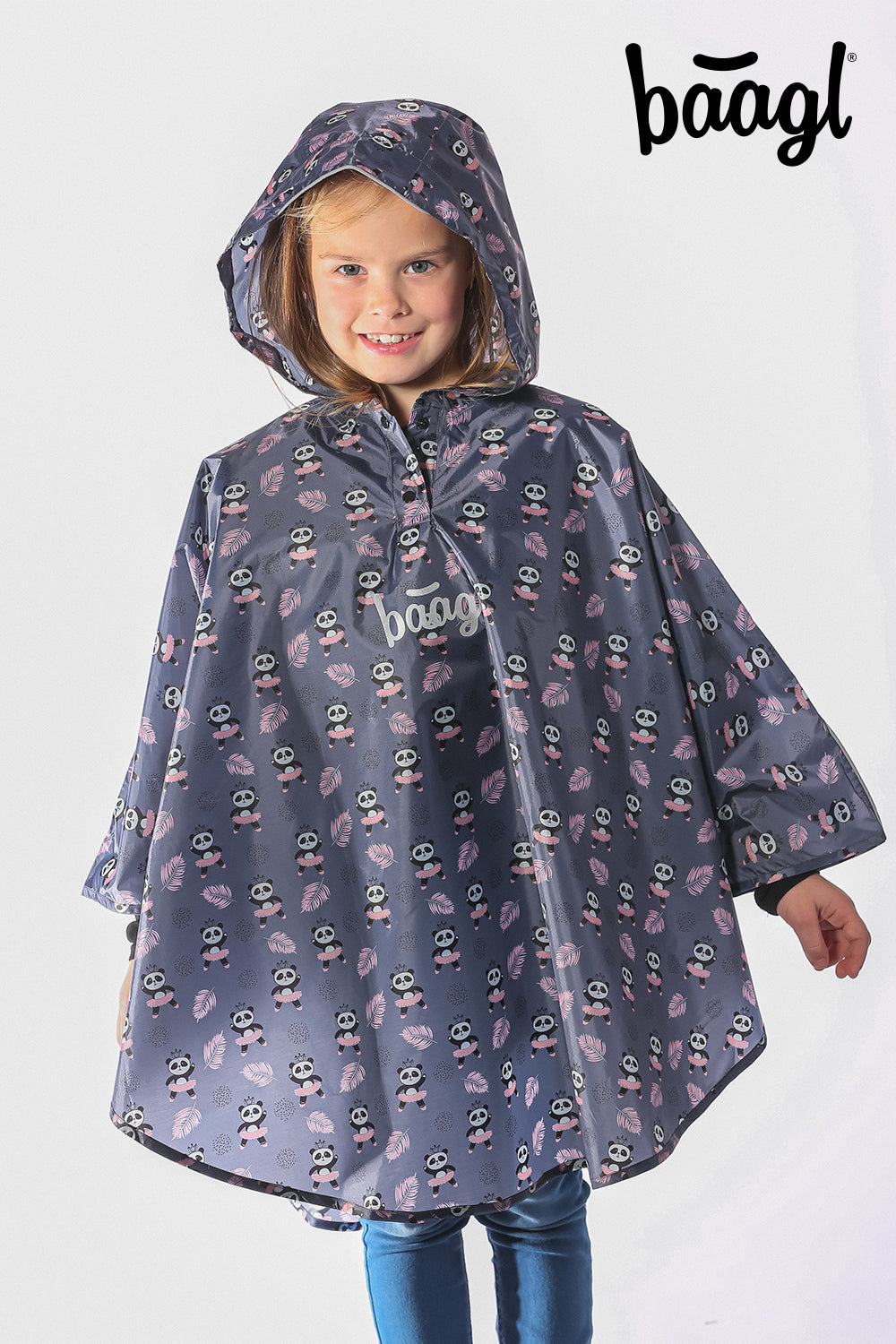 Outdoor-Regenponcho Panda Gr. S (110 -130 cm)
