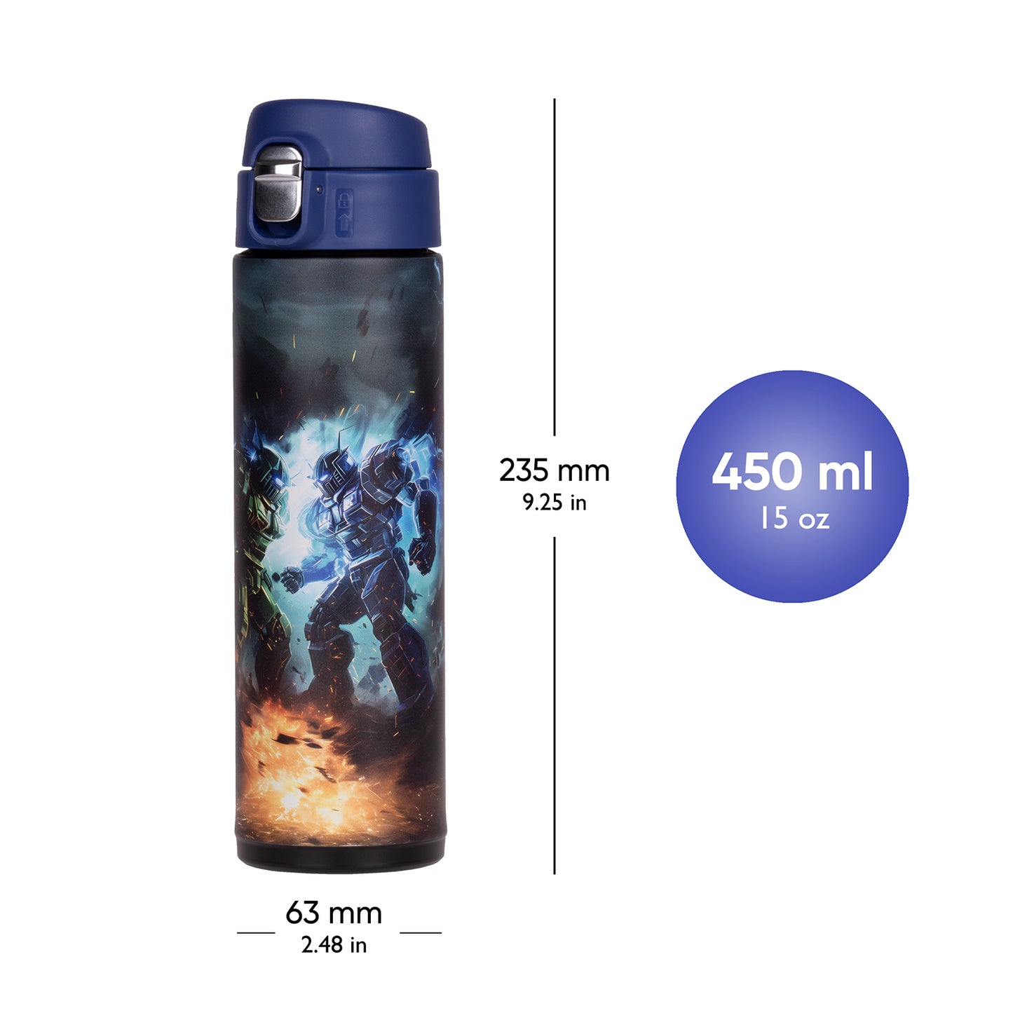 Thermosflasche Roboter, 450 ml