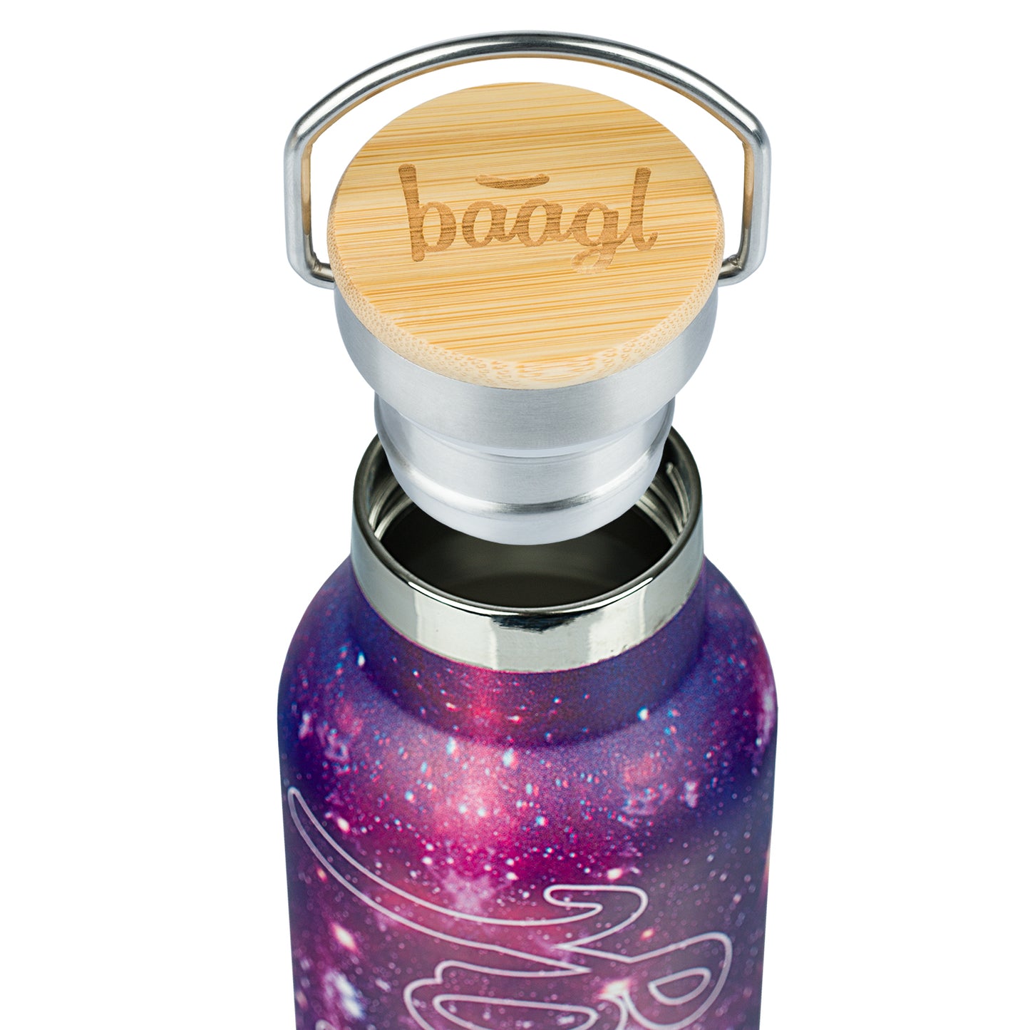 Thermoflasche mit Bambusdeckel Galaxy, 500 ml