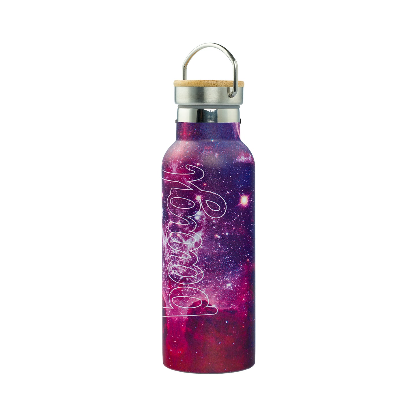 Thermoflasche mit Bambusdeckel Galaxy, 500 ml