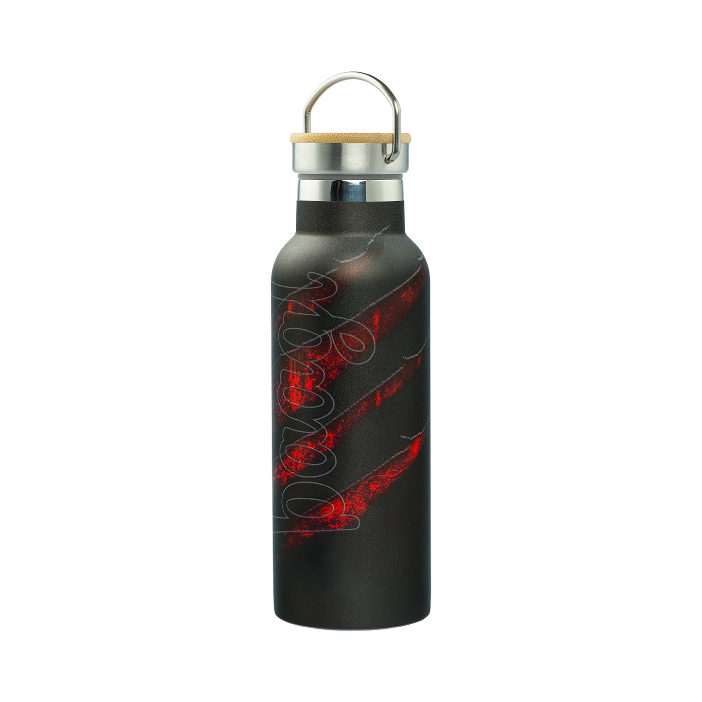 Thermoflasche mit Bambusdeckel Lava, 500 ml