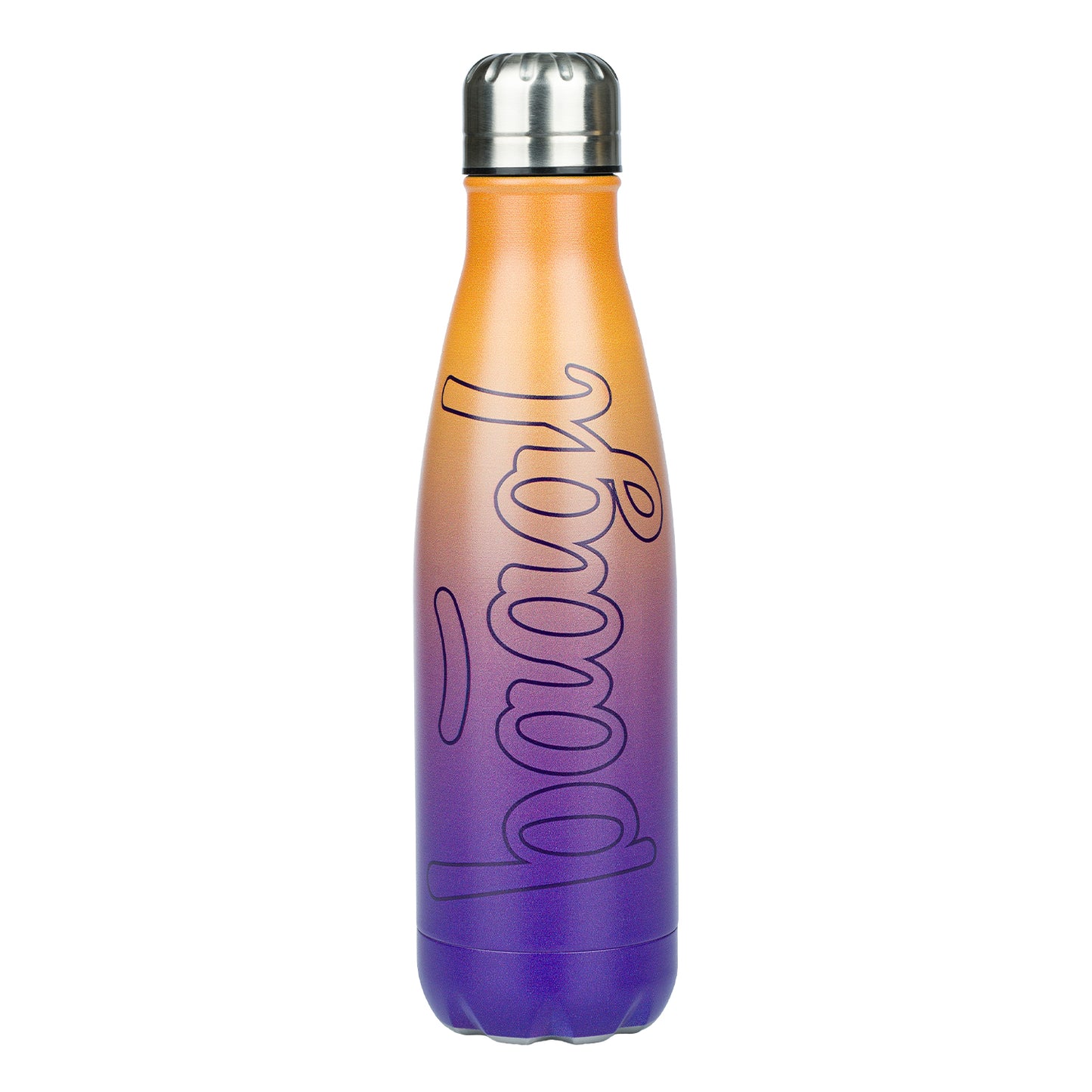 Thermoflasche mit Metalldeckel Gradient gelb-violett, 500 ml
