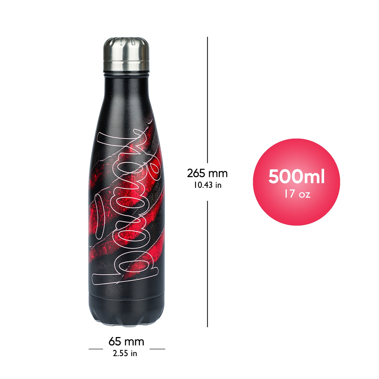 Thermoflasche mit Metalldeckel Lava, 500 ml