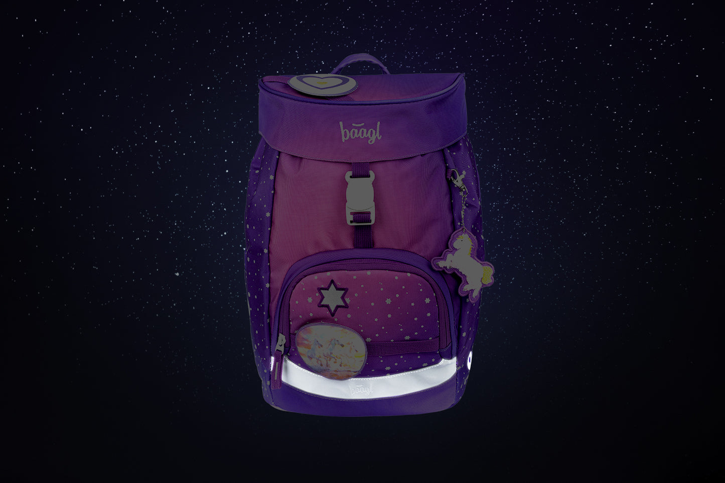 AIRY Pferde-Herz Rucksack-Set 3tlg: Rucksack, Federmäppchen, Turnbeutel