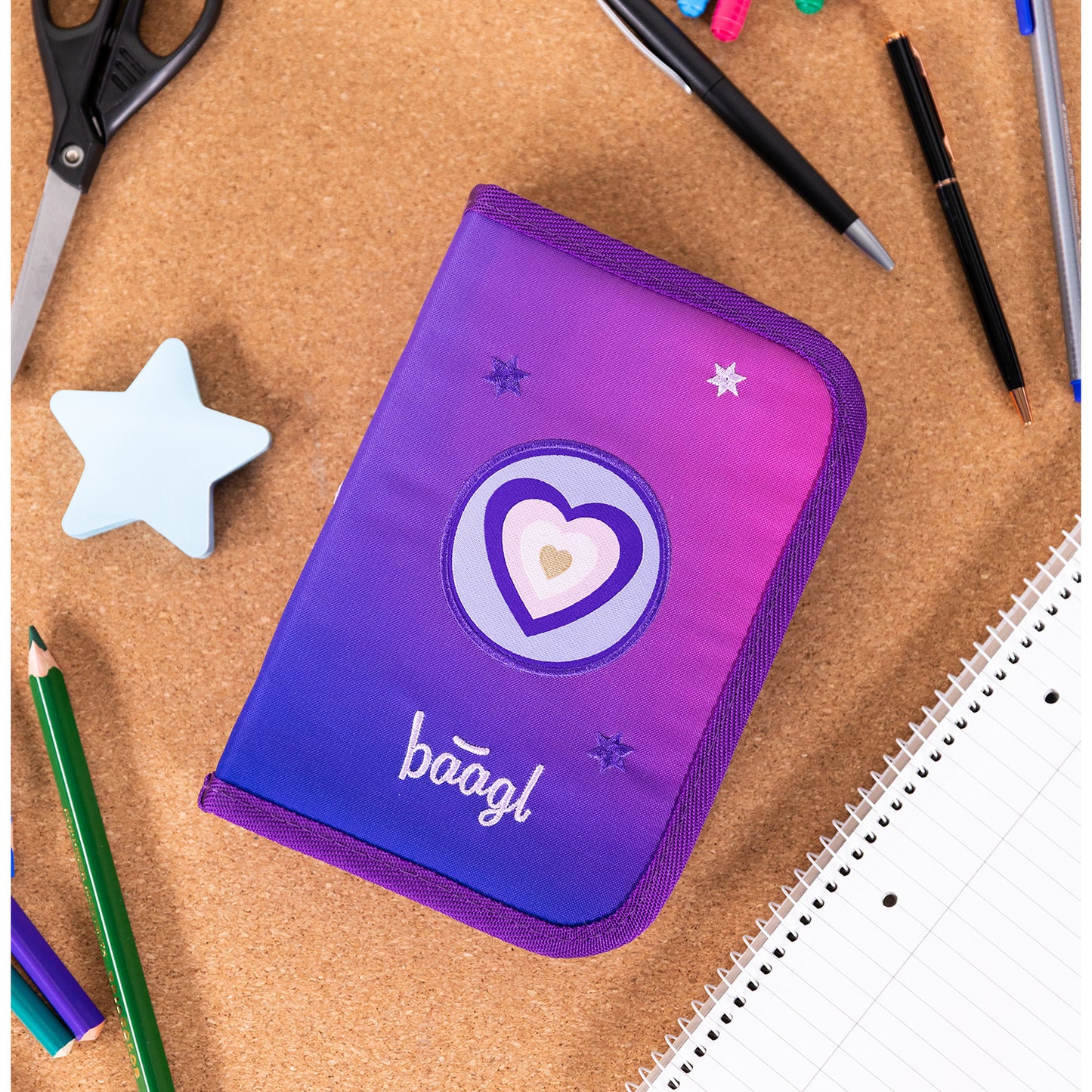 AIRY Pferde-Herz Rucksack-Set 3tlg: Rucksack, Federmäppchen, Turnbeutel