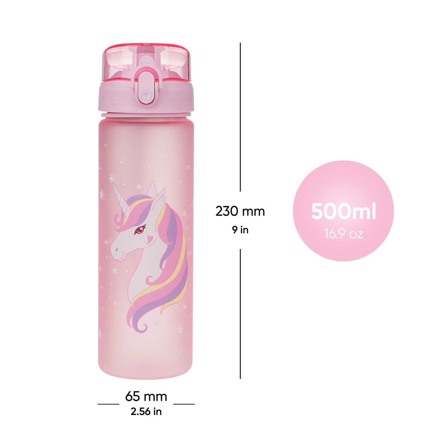 Tritan Trinkflasche Unicorn, 500 ml