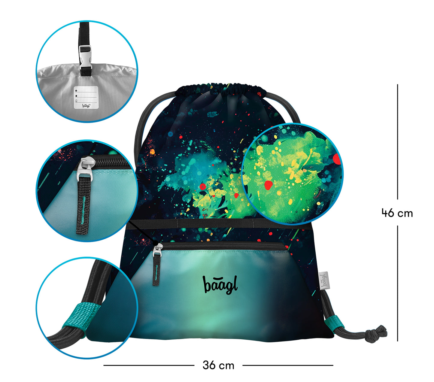 AIRY Chill Rucksack-Set 3tlg: Rucksack, Federmäppchen, Turnbeutel
