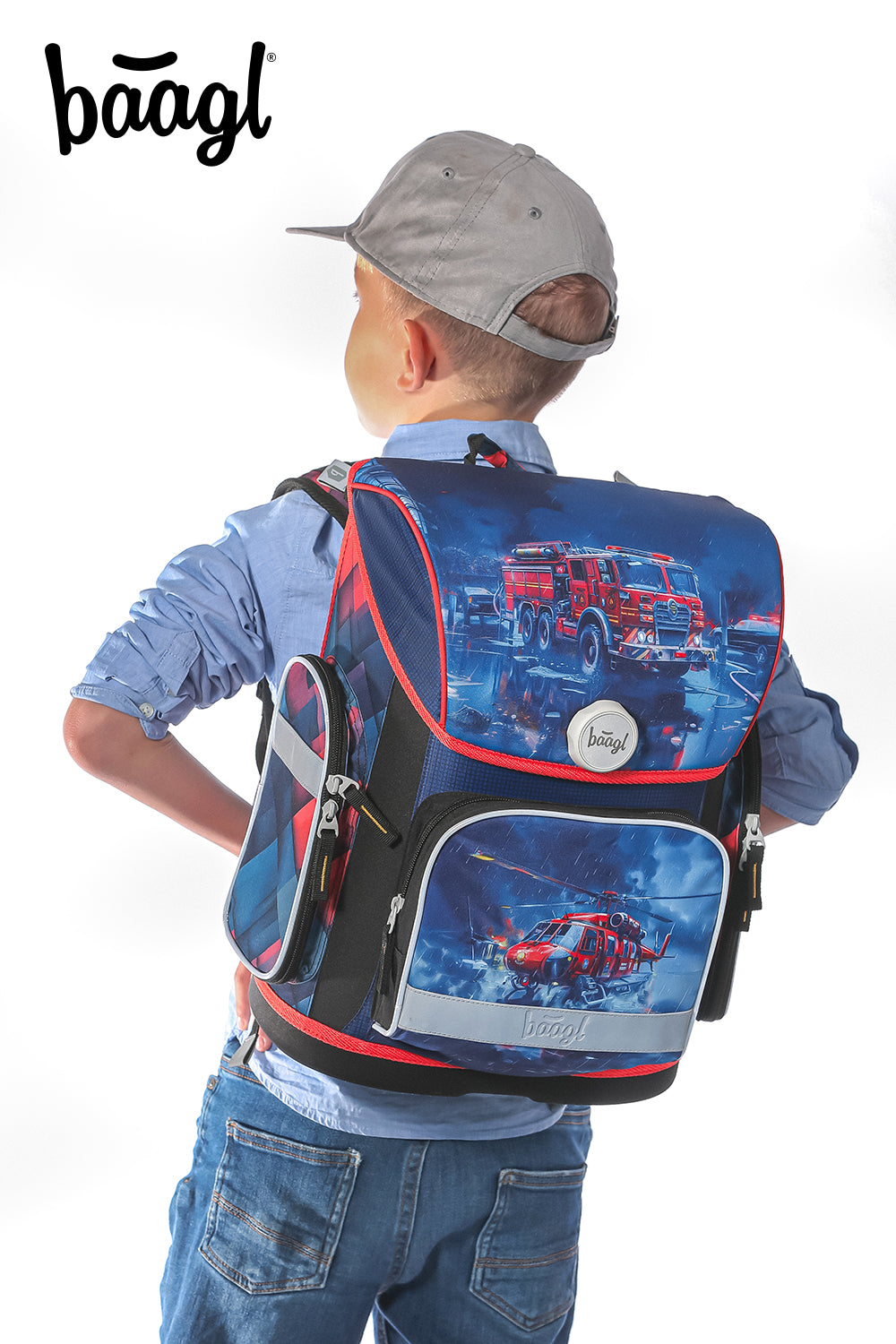 Ergo Lebensretter Schulranzen-Set 5tlg: Schulranzen, Federmäppchen, Turnbeutel, Schürze, Geldbeutel