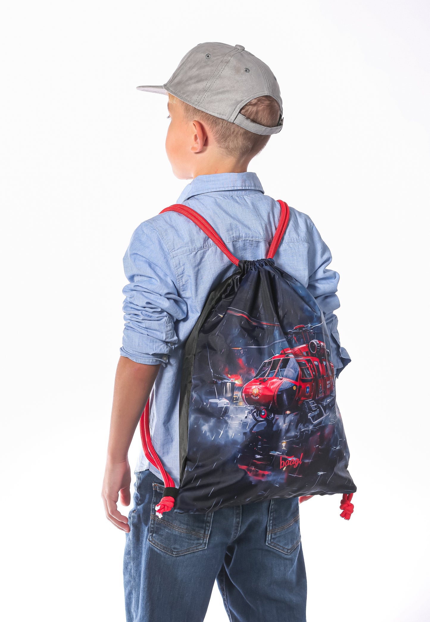 Ergo Lebensretter Schulranzen-Set 5tlg: Schulranzen, Federmäppchen, Turnbeutel, Schürze, Geldbeutel