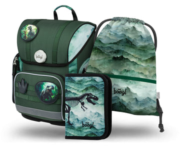 Ergo Dino Schulranzen-Set 3tlg: Schulranzen, Federmäppchen, Turnbeutel