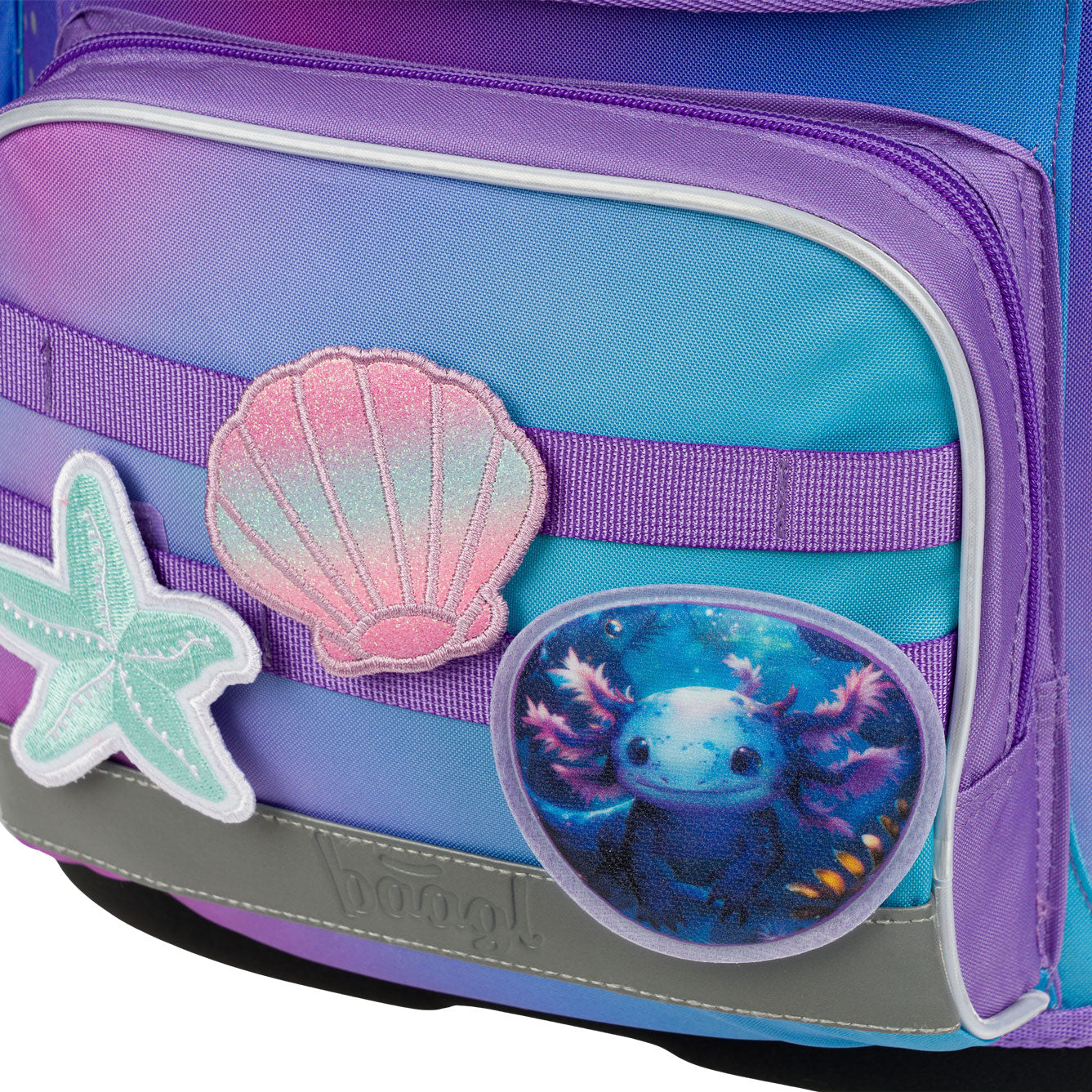 Ergo Axolotl Schulranzen-Set 3tlg: Schulranzen, Federmäppchen, Turnbeutel