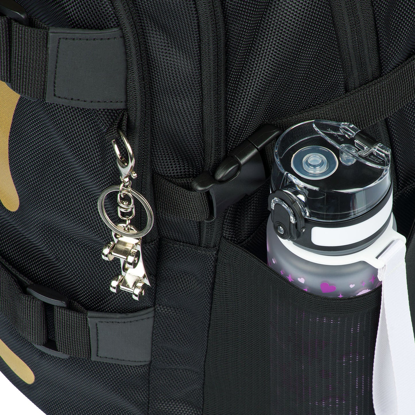 Skate Gold Rucksack-Set 5tlg: Rucksack, Federmäppchen, Turnbeutel, Geldbörse, Heftmappe