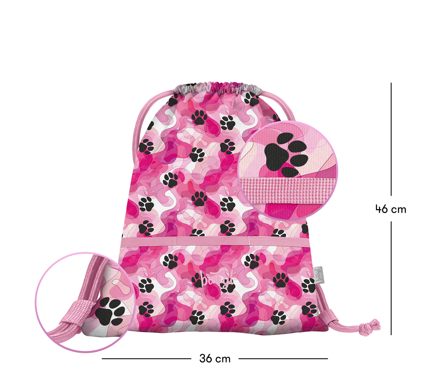 Turnbeutel mit Tasche Pfötchen