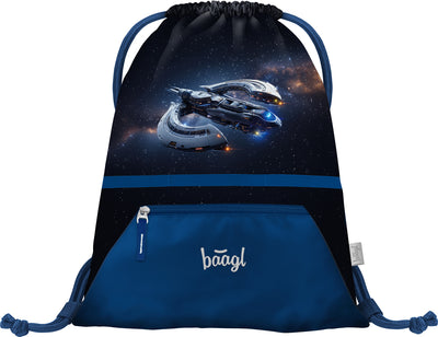 Turnbeutel mit Tasche Space Ship