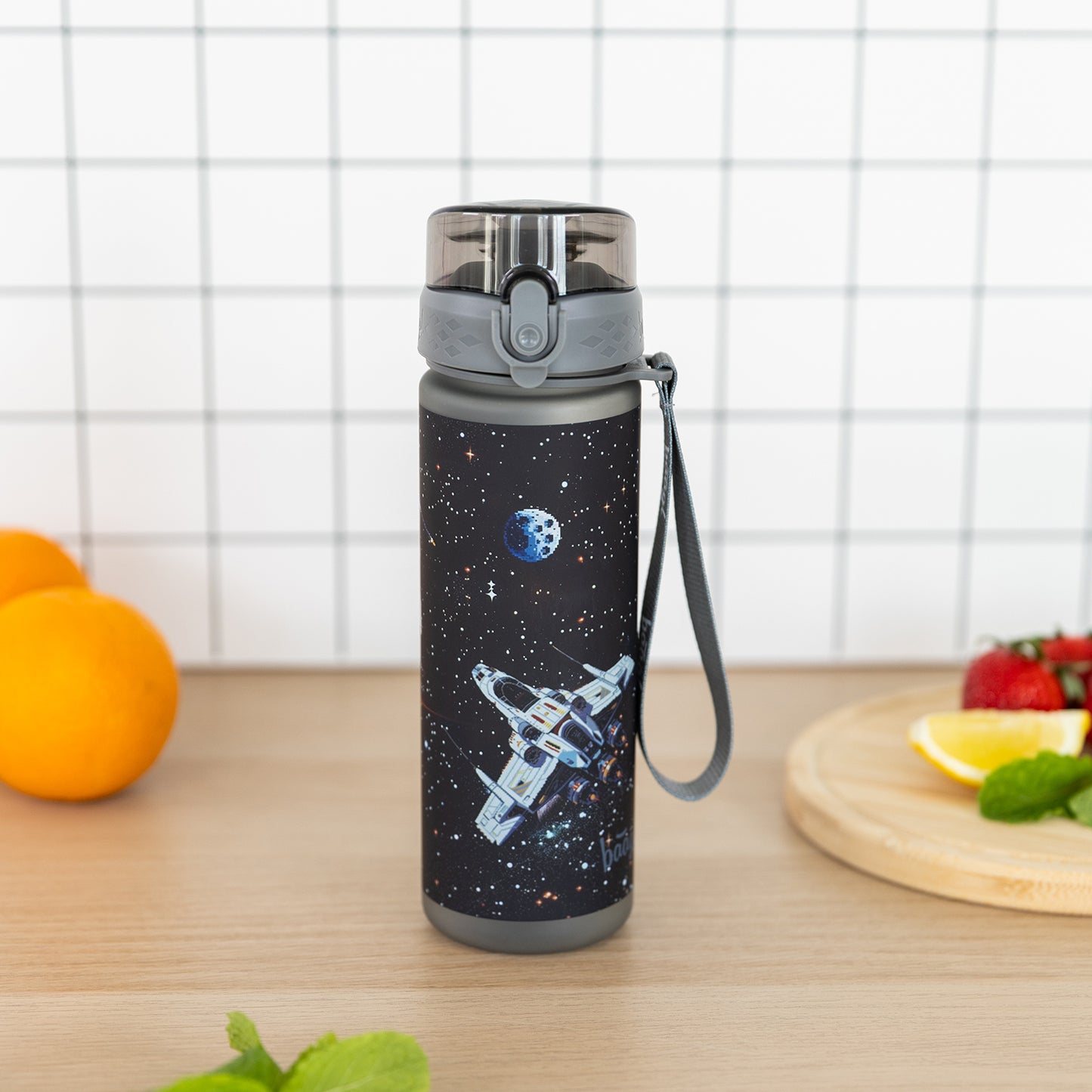 Tritan Trinkflasche Pixel Space, 500 ml