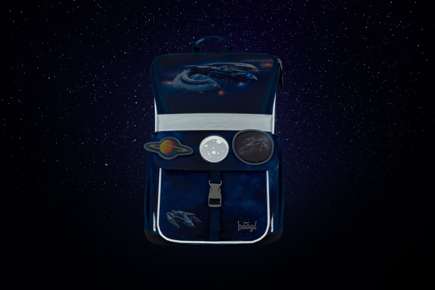 Zippy Space Ship Schulranzen-Set 5tlg: Schulranzen, Federmäppchen, Turnbeutel, Schürze, Geldbeutel