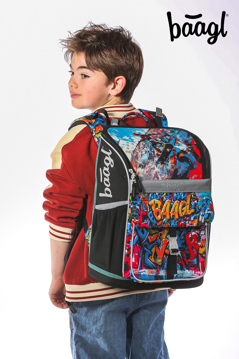 Zippy Skatepark Schulranzen-Set 5tlg: Schulranzen, Federmäppchen, Turnbeutel, Schürze, Geldbeutel