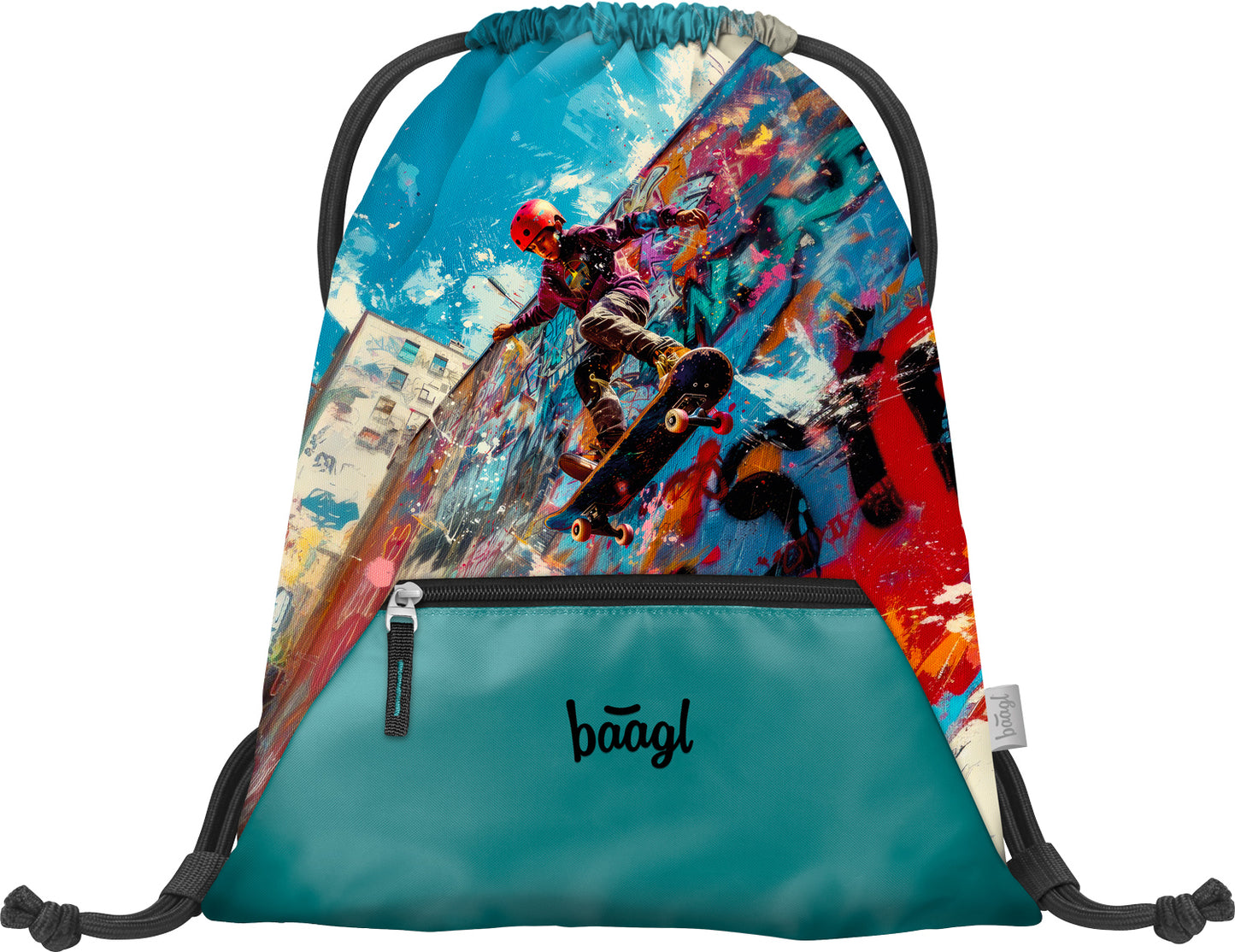 Zippy Skatepark Schulranzen-Set 5tlg: Schulranzen, Federmäppchen, Turnbeutel, Schürze, Geldbeutel