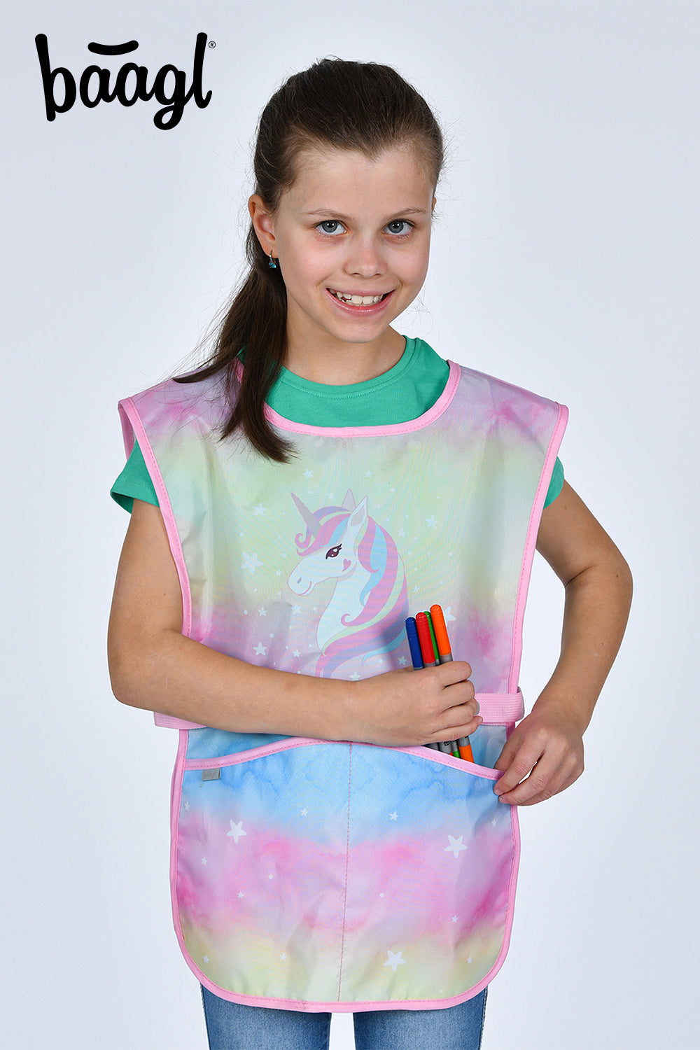 Kinderschürze Regenbogen Einhorn