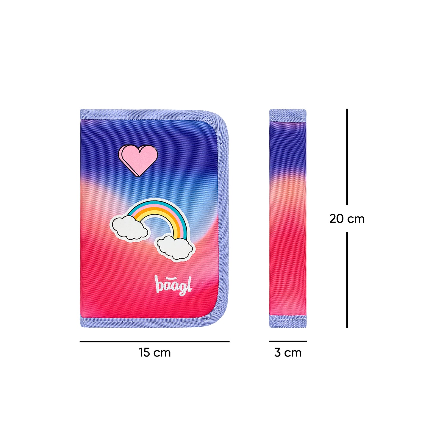 Airy Rainbow Rot Rucksack-Set 5tlg: Rucksack, Federmäppchen, Turnbeutel, Heftmappe, Brotdose