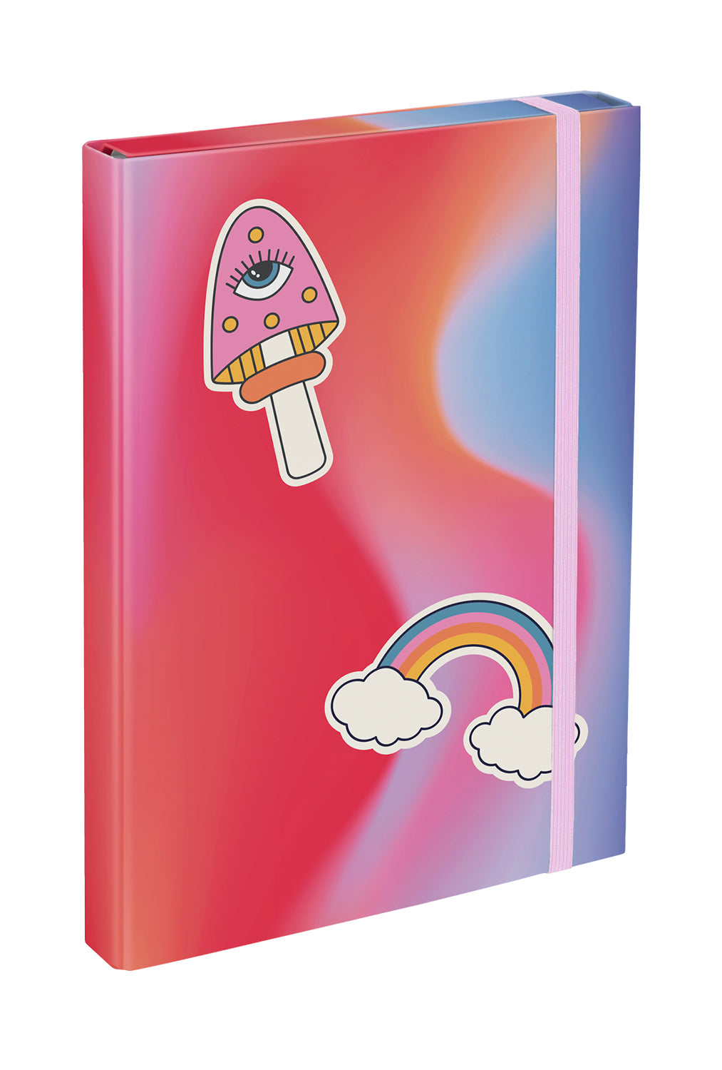 Airy Rainbow Rot Rucksack-Set 5tlg: Rucksack, Federmäppchen, Turnbeutel, Heftmappe, Brotdose